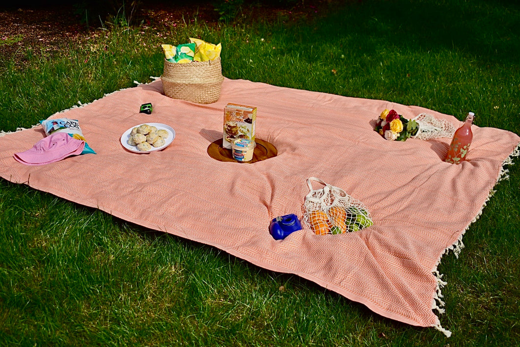 Sunset Orange Picnic Blanket