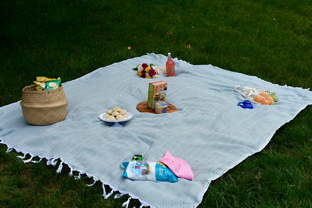 Turtle Green Picnic Blanket