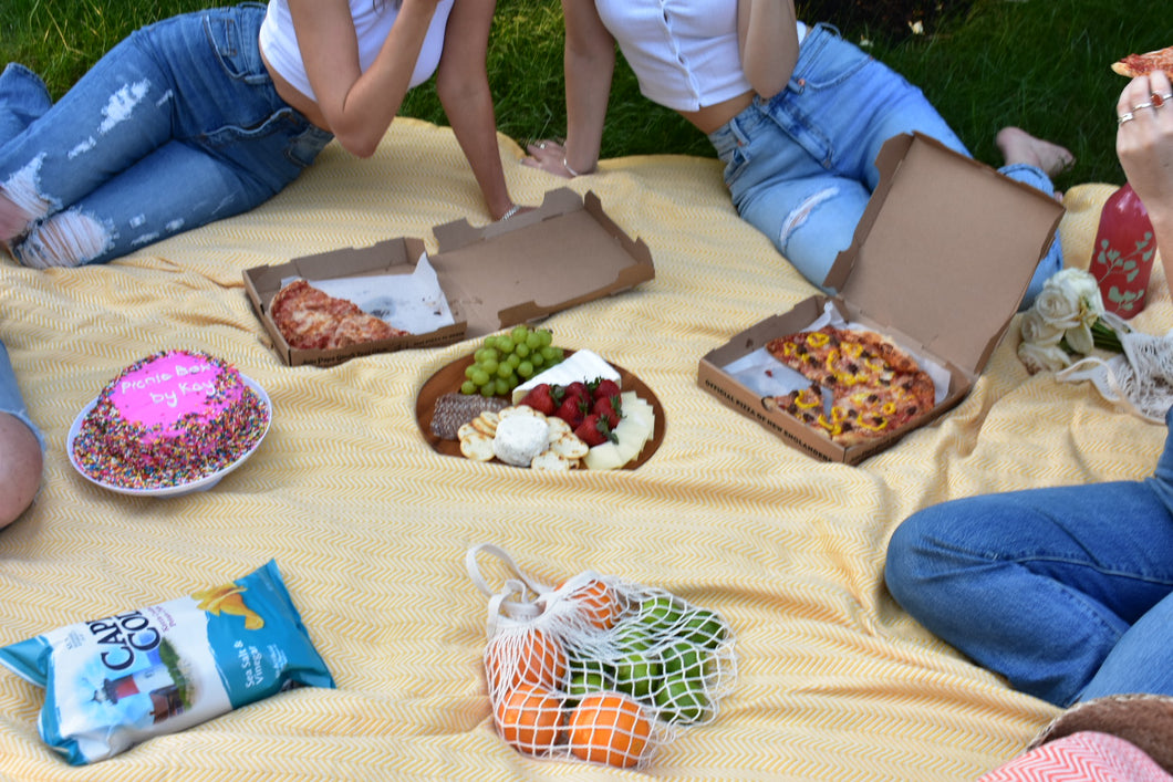 Sunny Yellow Picnic Blanket