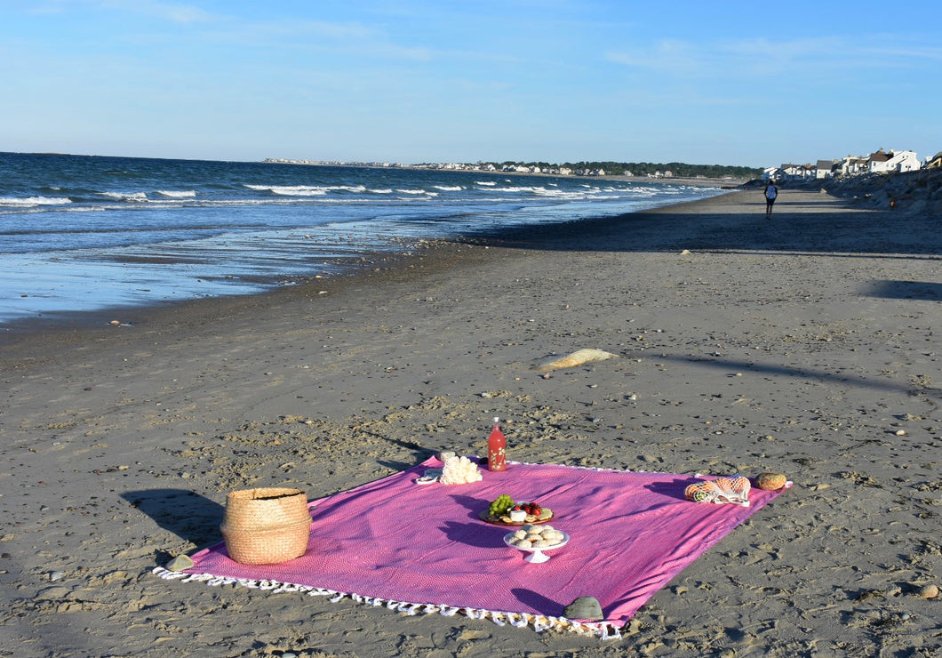 Flamingo Pink Picnic Blanket